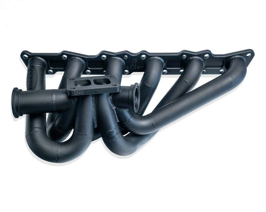 6Boost Exhaust Manifold, for Nissan RB26DET, T4/2x40 'Divided Entry' Twin 40mm Wastegate Ports "Non Sportsman Mid Frame ie PT6766-7675"
