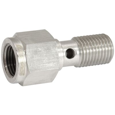 3/8-24" Banjo Bolt with 1/8" NPT Port 304 Stainless Steel Material