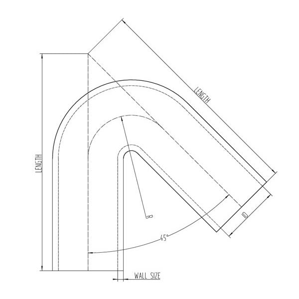 Silicone Hose 135 Degree Elbow