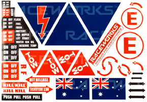 Raceworks Motorsport Australia Approved Sticker Sheet