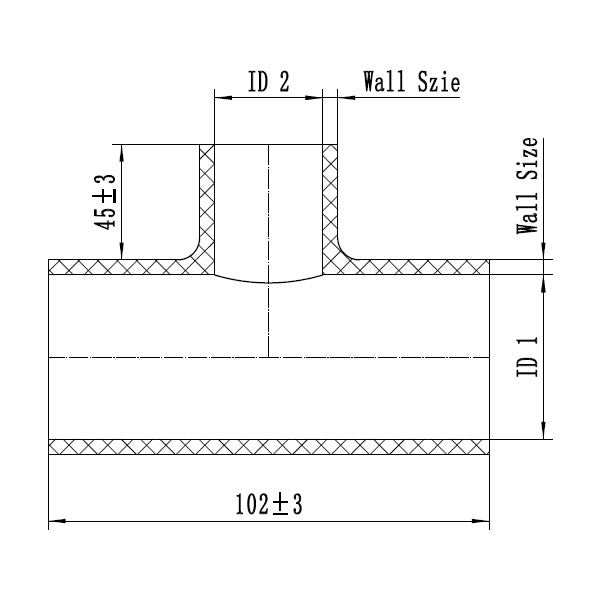 SILICONE HOSE TEE