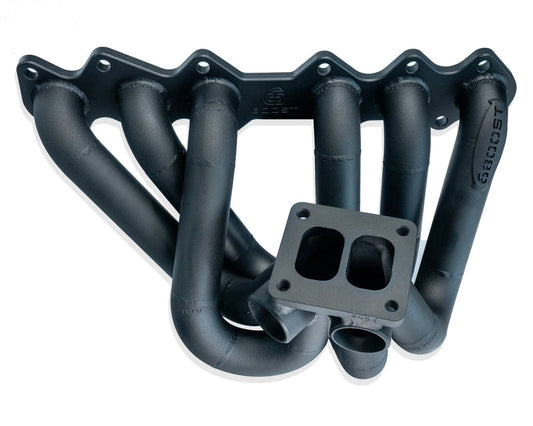 6Boost Exhaust Manifold, Toyota 2JZ GE Non VVTI, T3/2x40 'Divided Entry' Twin 40mm Wastegate Ports