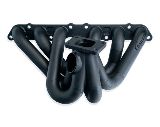 6Boost Exhaust Manifold, Toyota 2JZ ZGE Non VVTI, T3/Nil 'Open Entry' to suit IWG