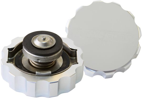 Billet Radiator Cap Small Styles - Silver Suit 32mm Water Neck, 21 PSI