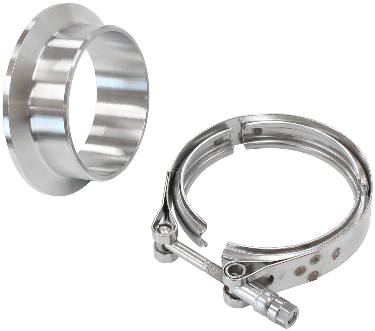 Boosted Turbine Outlet3.54" O.D Stainless SteelV-Band Kit Suit Boosted 6662 Dual V-Band S/S Turbochargers