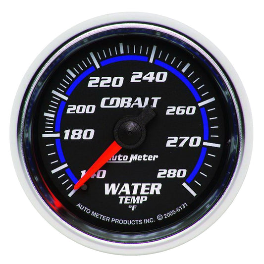 Cobalt Series Water Temperature Gauge 2-1/16", Full Sweep Mechanical, 140-280°F