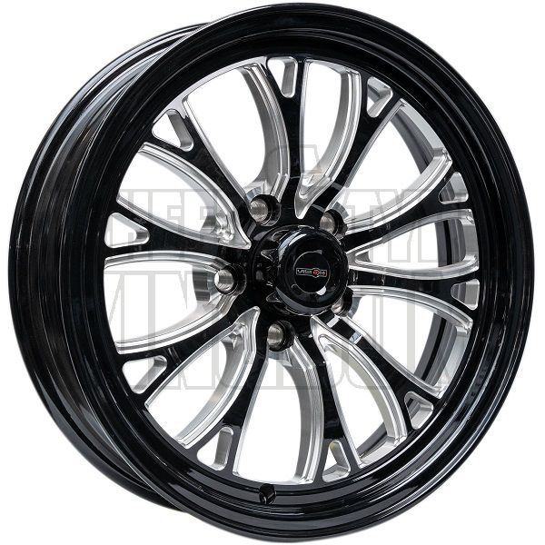 OUTLAW DRAG INTENSITY 15x4 -1.75" BS  GLOSS BLACK MILLED