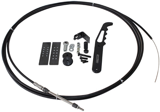 Parachute Release Cable Kit Includes Black Handle & Black Accessories