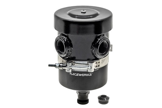 1L BREATHER TANK WITH DRAIN TAP BLACK -Y PORTS