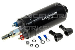 EFI Electric In-tank/External Fuel Pump 675 HP M18 x 1.5mm Inlet, M12 x 1.5mm Outlet, similar to Bosch 044