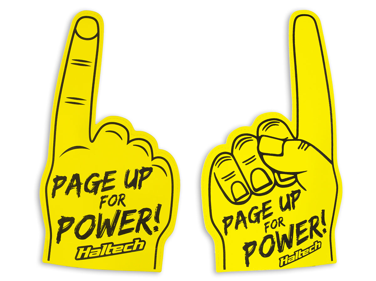 Haltech "Page Up for Power" Foam Finger