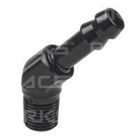 Raceworks Barb - NPT Male to Barb 45 Degree