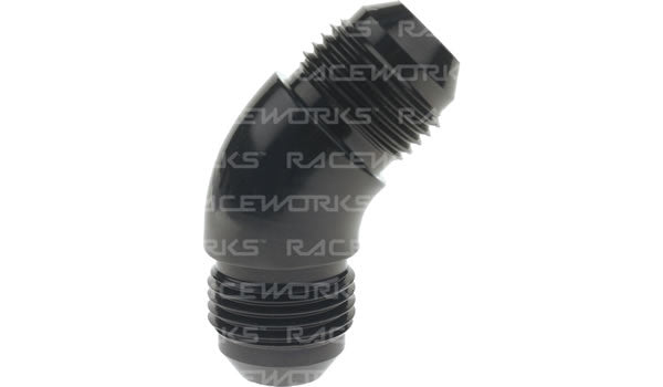 Raceworks AN Male Flare Union - 45 Degree