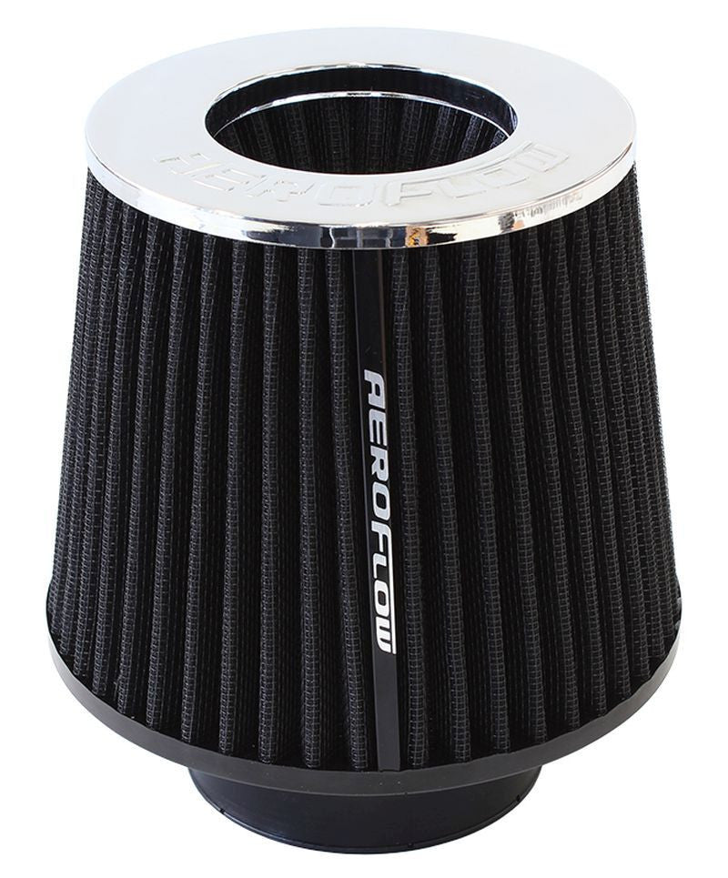 Round Inverted Tapered Air Filter Element with Chrome Ends
