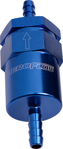 Aeroflow  30 Micron Billet Fuel Filter  Barb ends