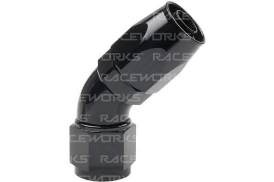 Raceworks 100/120 Series Cutter Style Hose Ends - 45 Degree