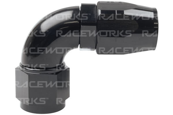 Raceworks 100/120 Series Cutter Style Hose Ends - 90 Degree
